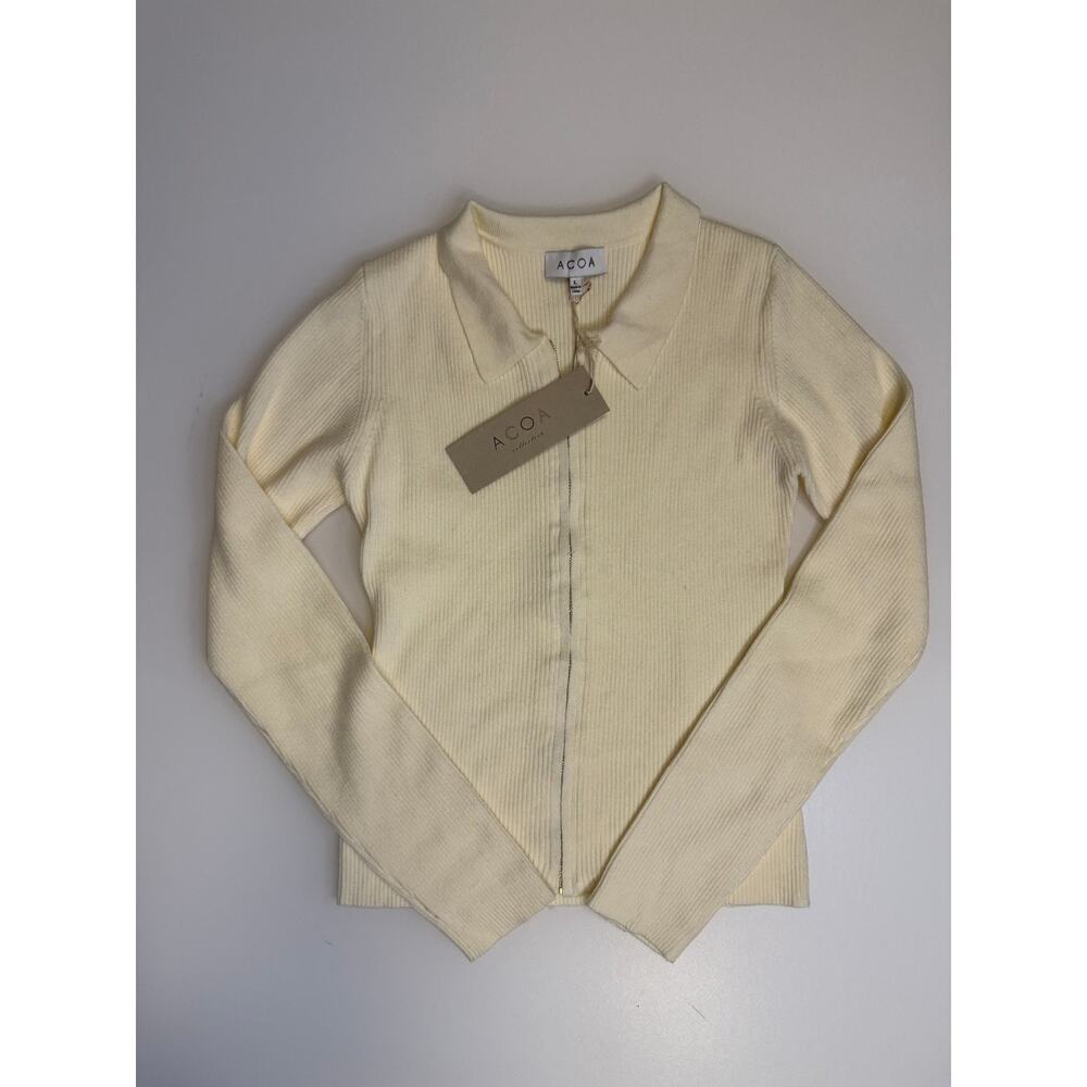 L NWT Acoa Zip Up Cardigan